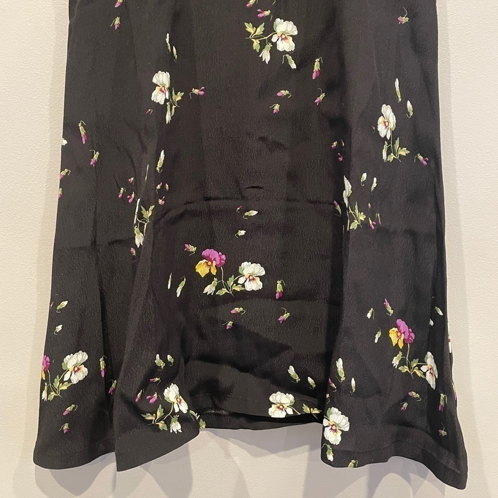 NWT Jack Wills Black Floral Short Sleeve Dress Size 4 - Picture 4 of 10